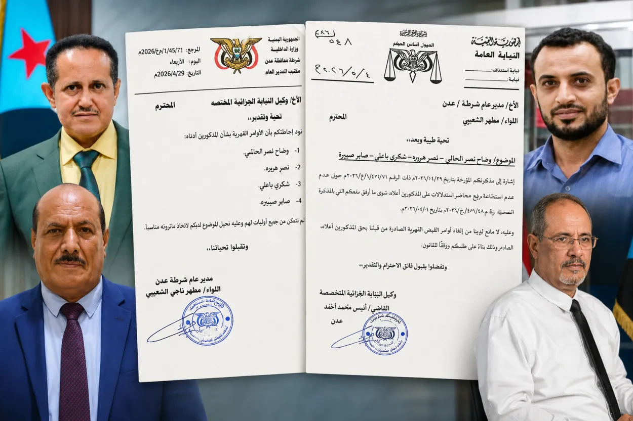 وثيقتان تكشفان إلغاء أوامر قبض قهرية بحق قيادات في المجلس الانتقالي بعدن